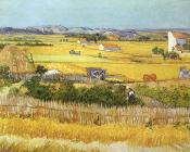 Vincent Van Gogh : Harvest at La Crau, with Montmaiour in the Background